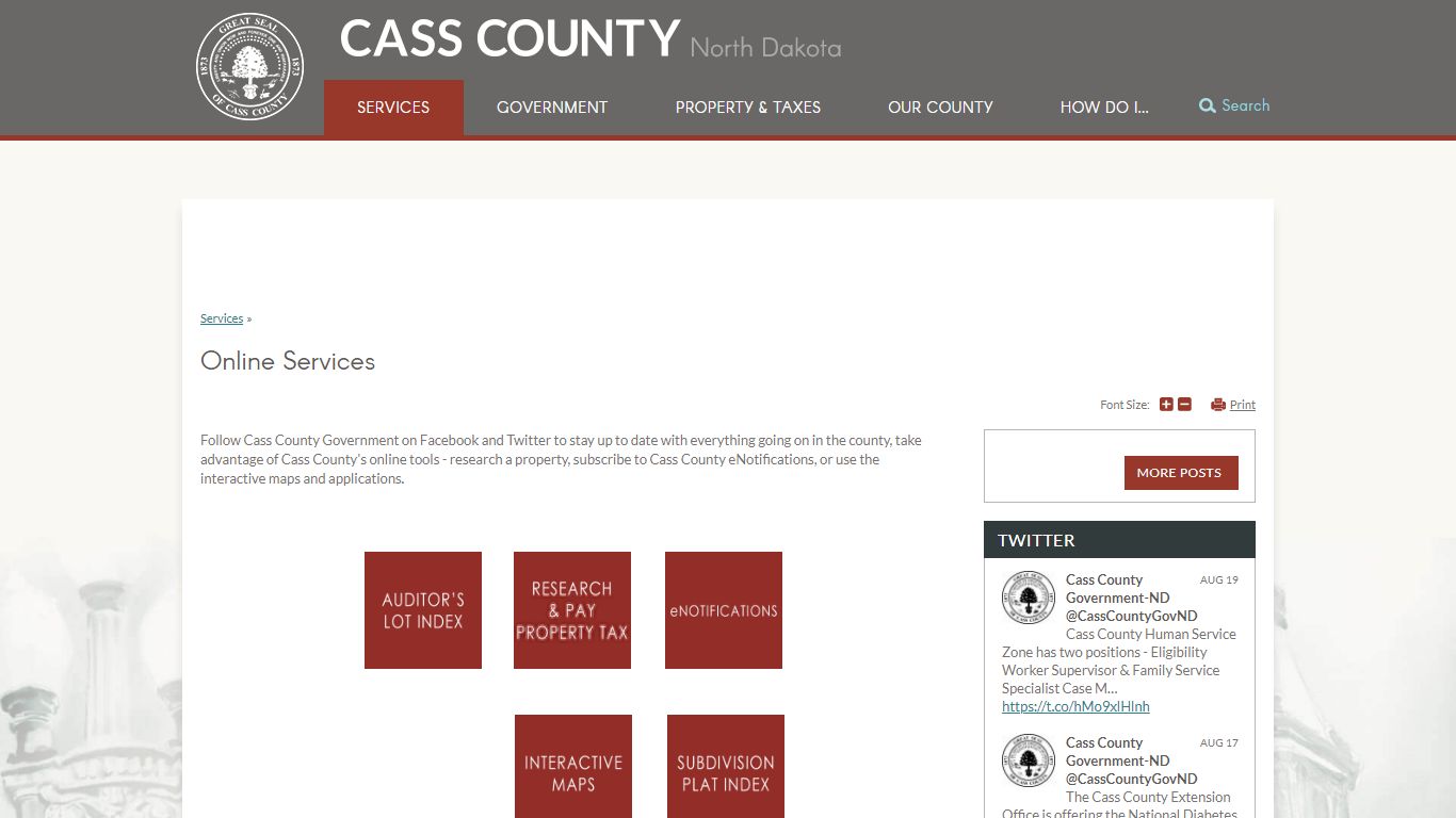 Online Services | Cass County, ND